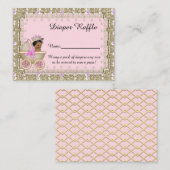 Kleine Prinses Luier Raffle Tickets, vervoer Informatiekaartje (Voorkant / Achterkant)