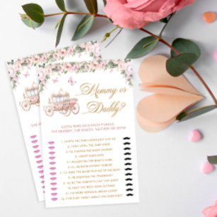 Kleine Prinses Mama of Papa Baby shower Spel