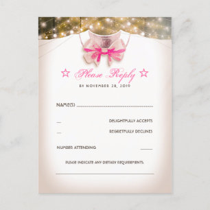 Kleine prinses   Meisje Baby shower RSVP Briefkaart