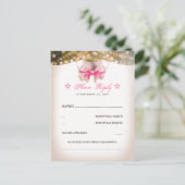 Kleine prinses | Meisje Baby shower RSVP Briefkaart (Staand voorkant)