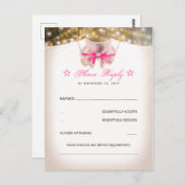 Kleine prinses | Meisje Baby shower RSVP Briefkaart (Voorkant / Achterkant)