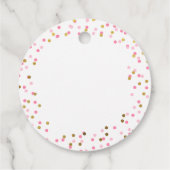 Kleine Prinses Meisje Verjaardag Roze Gouden Kroon Bedankjes Labels (Achterkant)