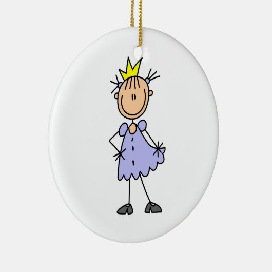 Kleine prinses met kroon keramisch ornament (Rechts)