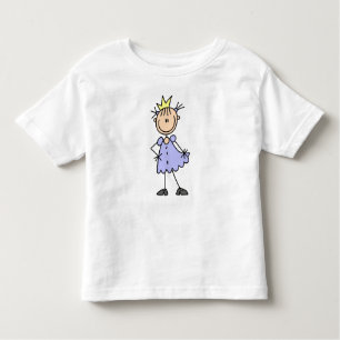 Kleine prinses met kroon kinder shirts