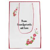 Kleine prinses met rode jurk medium cadeauzakje (Achterkant)