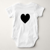 Kleine prinses moderne typografie gepersonaliseerd romper (Achterkant)