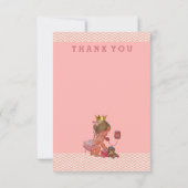 Kleine prinses op de telefoon Dank je Chevrons Bedankkaart (Achterkant)