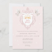 Kleine prinses op de weg Roze Baby shower Kaart (Achterkant)