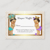 Kleine Prinses Prins Luier Raffle Tickets, Twin Informatiekaartje (Voorkant)
