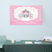 Kleine prinses, Roze Baby shower Spandoek (Beurs)