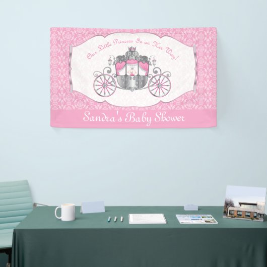 Kleine prinses, Roze Baby shower Spandoek (Beurs)