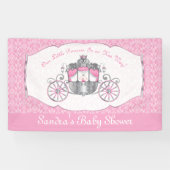 Kleine prinses, Roze Baby shower Spandoek (Horizontaal)
