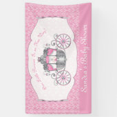 Kleine prinses, Roze Baby shower Spandoek (Verticaal)