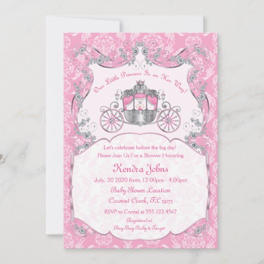 Kleine prinses, roze babyschoentjes kaart (Voorkant)