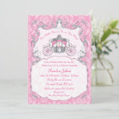 Kleine prinses, roze babyschoentjes kaart (Staand voorkant)