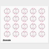 Kleine prinses Sticker, roze, faux glitter Ronde Sticker (Vel)
