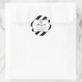 Kleine prinses Sticker, zwart, faux glitter Ronde Sticker (Tas)