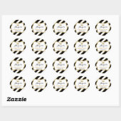 Kleine Prinses Sticker, Zwart, Goud Ronde Sticker (Vel)