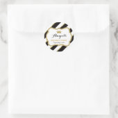 Kleine Prinses Sticker, Zwart, Goud Ronde Sticker (Tas)