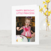 Kleine Prinses, Verjaardag, FIJNE VERJAARDAG, KLEI Kaart (Gele Bloem)