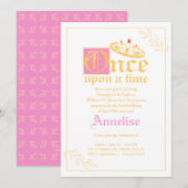 kleine prinses VERJAARDAGSFEEST roze gouden tiara Kaart (Voorkant / Achterkant)