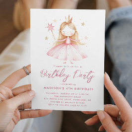 Kleine Prinses Verjaardagsfeestje Kaart