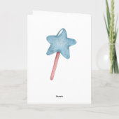 Kleine prinses verjaardagstaart kaart (Achterkant)