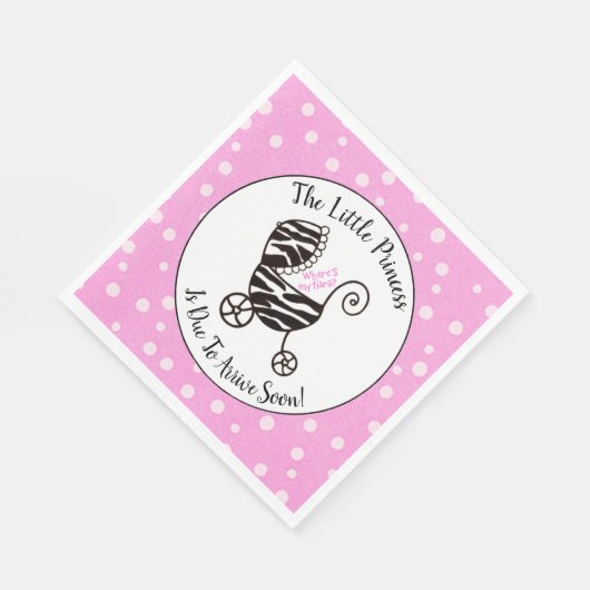 Kleine prinses - "Waar is mijn Tiara?" douchen Servet (Hoek)