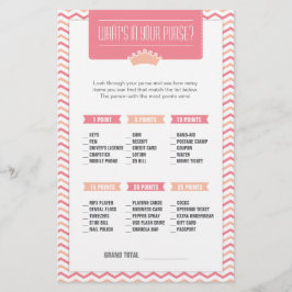 Kleine prinses wat is er in je Purse Game? Briefpapier