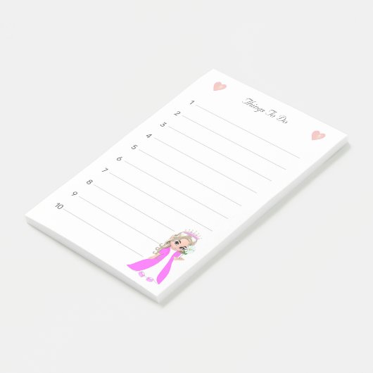 Kleine prinses wat je moet doen post-it® notes (Schuin)