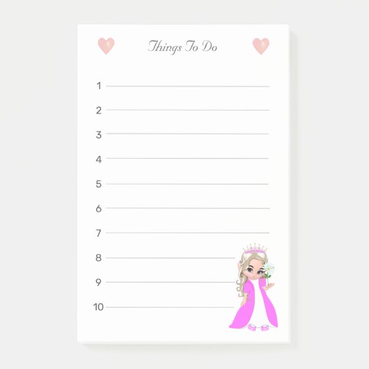 Kleine prinses wat je moet doen post-it® notes (Voorkant)