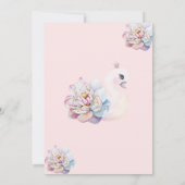 Kleine prinses, Zwan, Flowers Roze Baby shower Kaart (Achterkant)