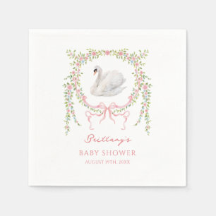 Kleine Prinses Zwanenmeisje Baby Shower Servet
