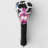 Kleine prinses zwarte en witte mooie Butterflies Golfheadcover (Voorkant)
