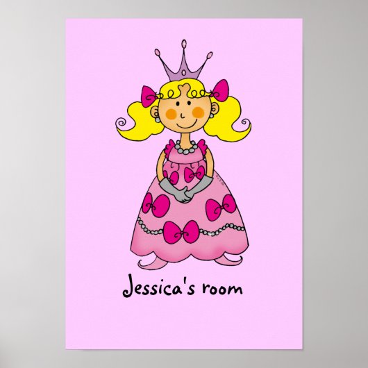 Kleine prinseskamer (blond haar) poster (Voorkant)