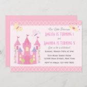 Kleine Prinsessen Verjaardagsfeestje Uitnodiging ( (Voorkant / Achterkant)