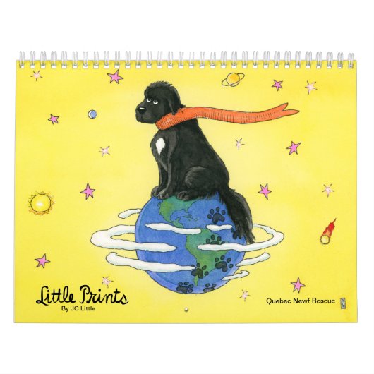Kleine Prints - Funny Newfoundland Dog Calendar Kalender (Hoes)