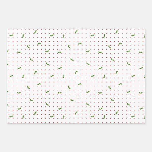 Kleine Prints Kerstmis Inpakpapier Vel (Voorkant)