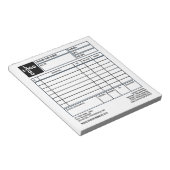Kleine pro-Logo bedrijfsfactuur/offerte Notitieblok (Schuin)