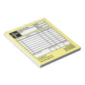 Kleine pro-Logo bedrijfsfactuur/offerte Notitieblok (Schuin)