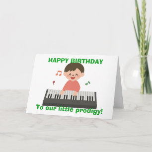 Kleine Prodigy Verjaardagswens Piano Toetsenbord J Kaart
