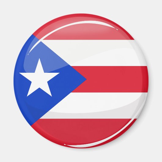 Kleine Puerto Ricaanse vlag Magneet (Voorkant)