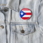 Kleine Puerto Ricaanse vlag Ronde Button 5,7 Cm (In situ)