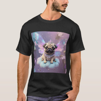 Kleine pug fee t-shirt