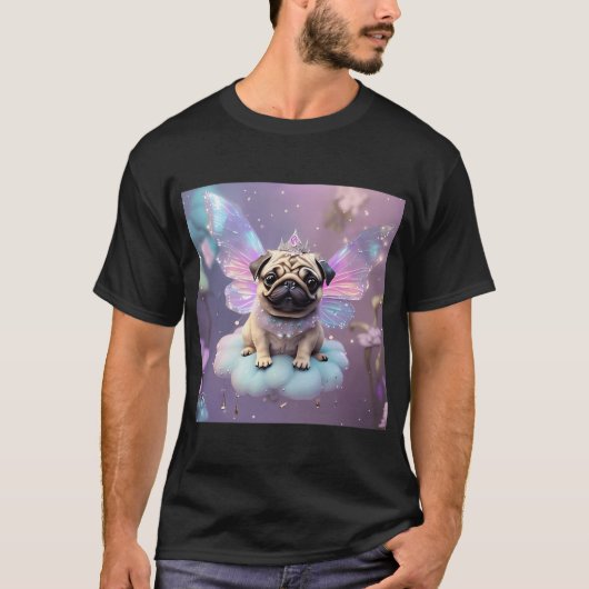 Kleine pug fee t-shirt (Voorkant)