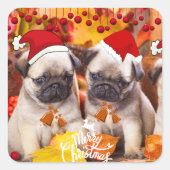 Kleine Pug Sticker (Voorkant)