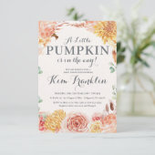 Kleine PUMPKIN BABY SHOWER INVITATIONS Aankondiging (Staand voorkant)