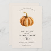 Kleine Pumpkin Baby shower uitnodiging (Voorkant / Achterkant)