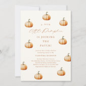 Kleine Pumpkin Patch Herfst Baby shower Kaart (Voorkant)