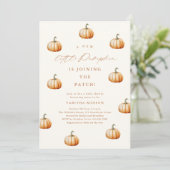 Kleine Pumpkin Patch Herfst Baby shower Kaart (Staand voorkant)